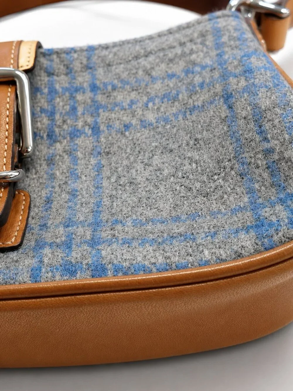 RARE VINTAGE COACH 2003 Blue & Gray Tweed Shoulder Bag – Style 7565 – NEW with O
